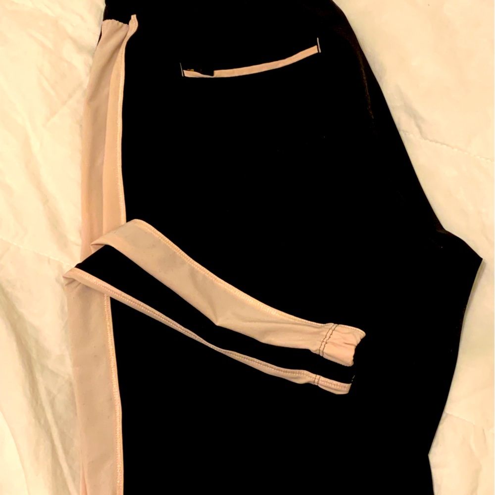 Lululemon light jogger pants with light pink stripe